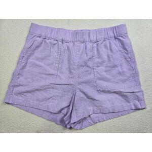 J Crew Womens Purple Linen Blend Shorts Size S